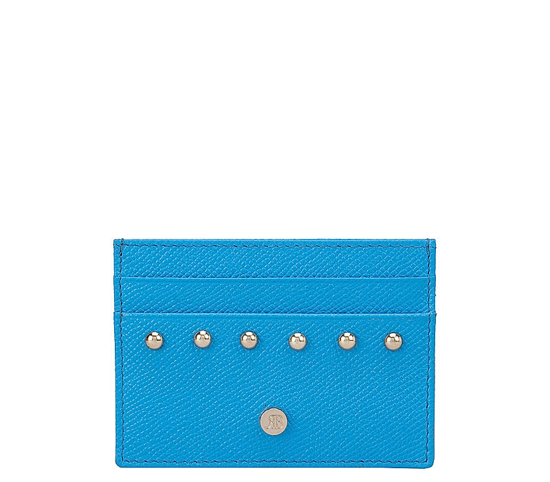 Blue Franzy Card Sleeve With Gold Embellishments